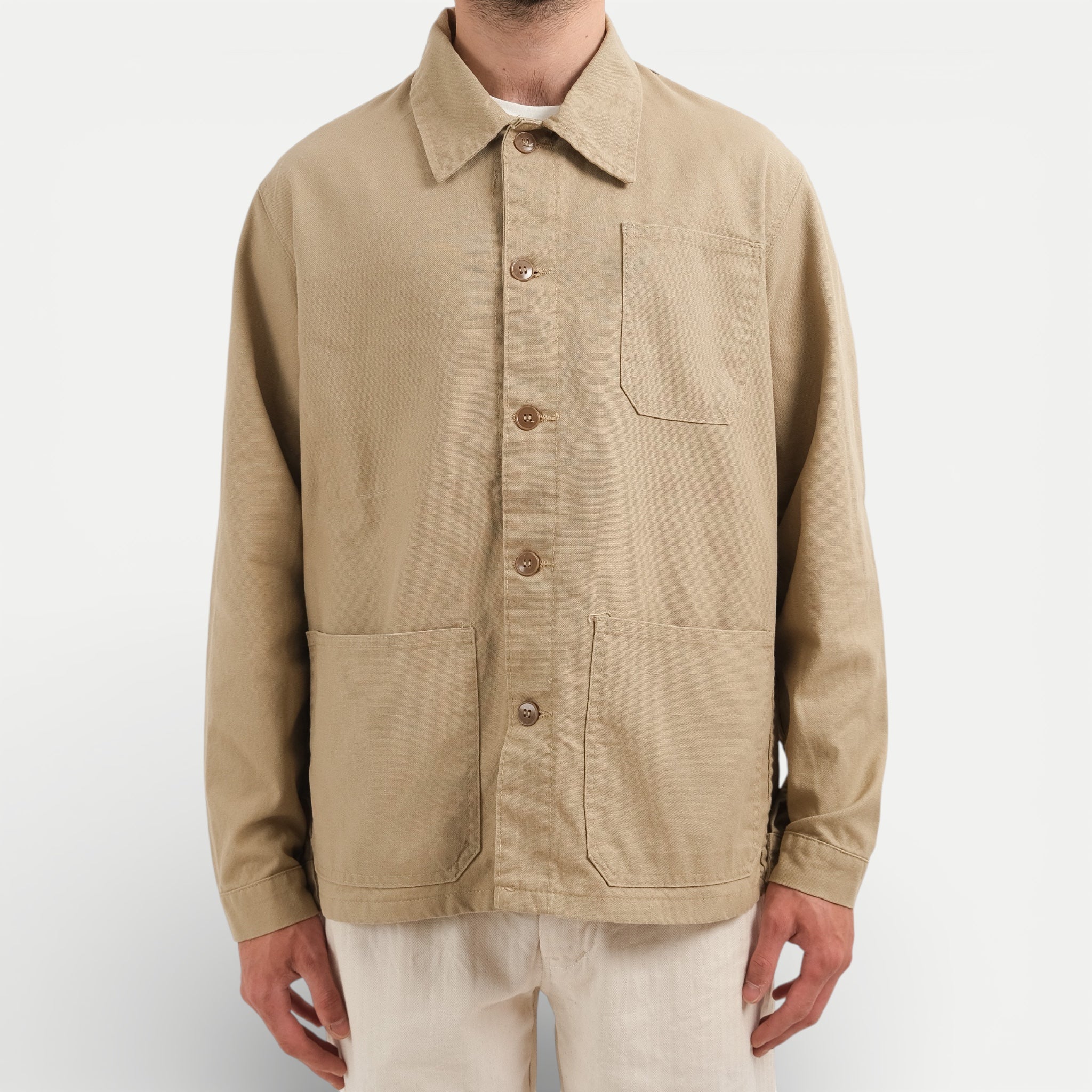 BEIGE FRENCH CHORE JACKET - Image 2