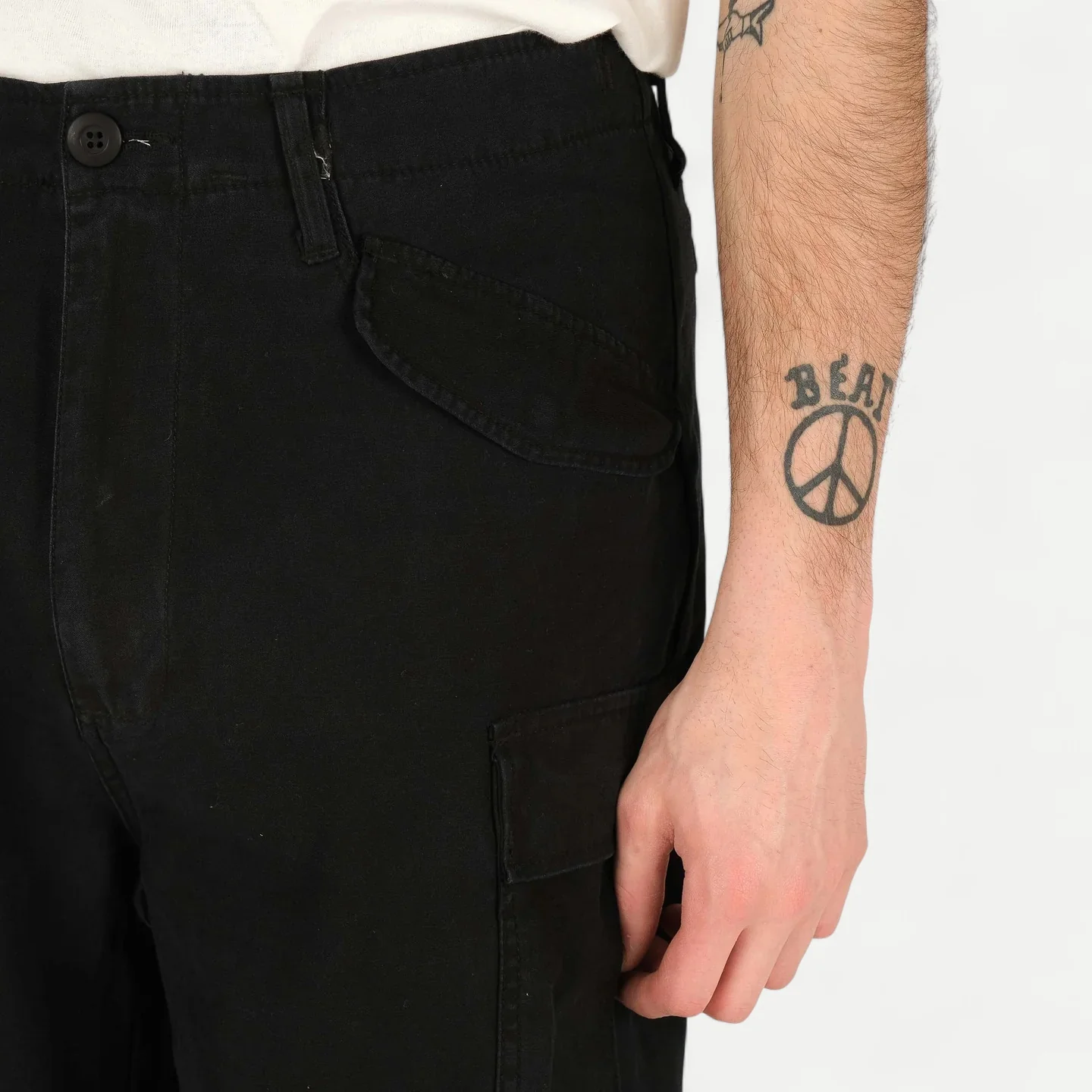 BLACK M65 CARGO PANTS - Image 4