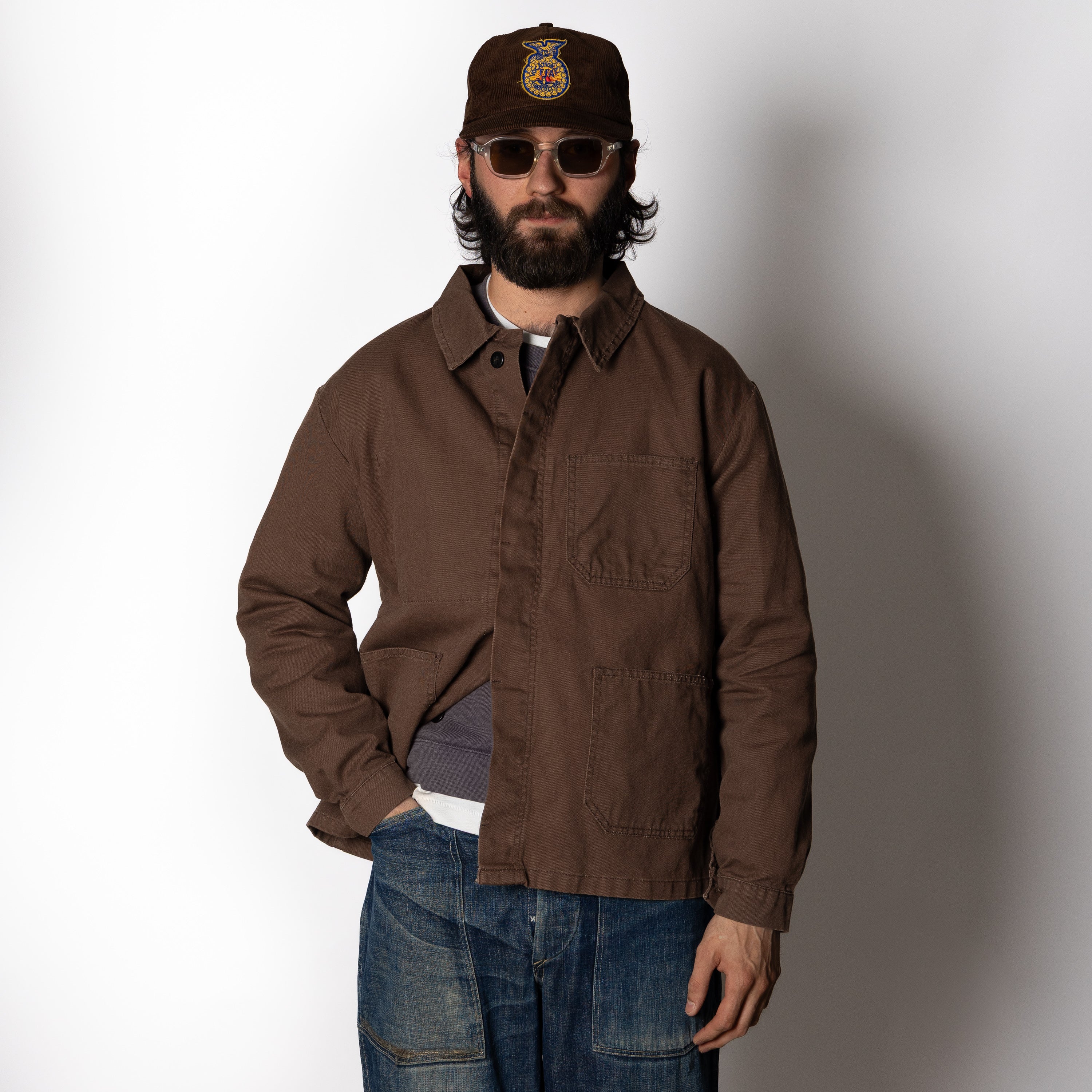 FRENCH CHORE JACKET - BROWN - Image 3