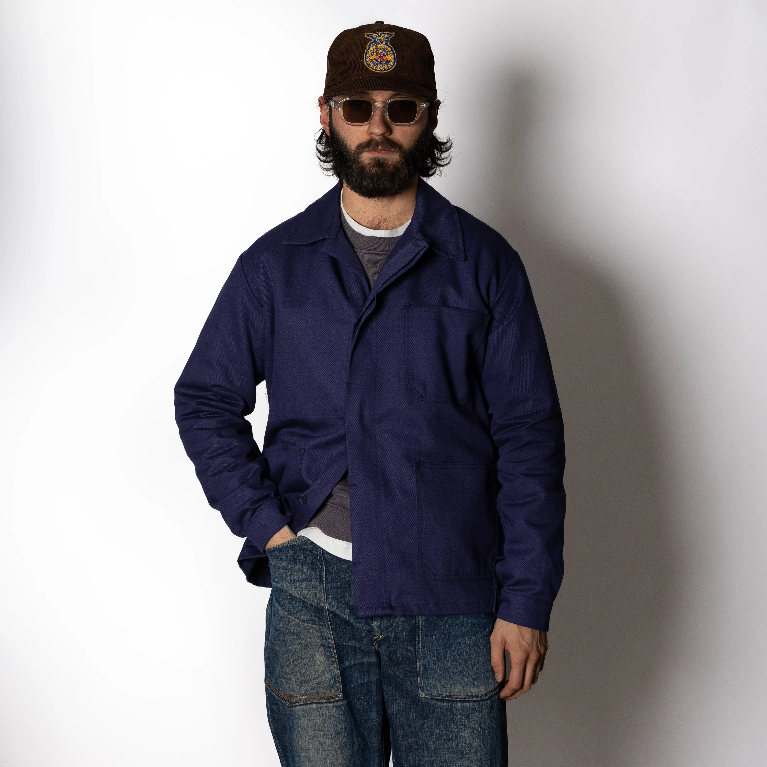 FRENCH CHORE JACKET - NAVY - Image 3