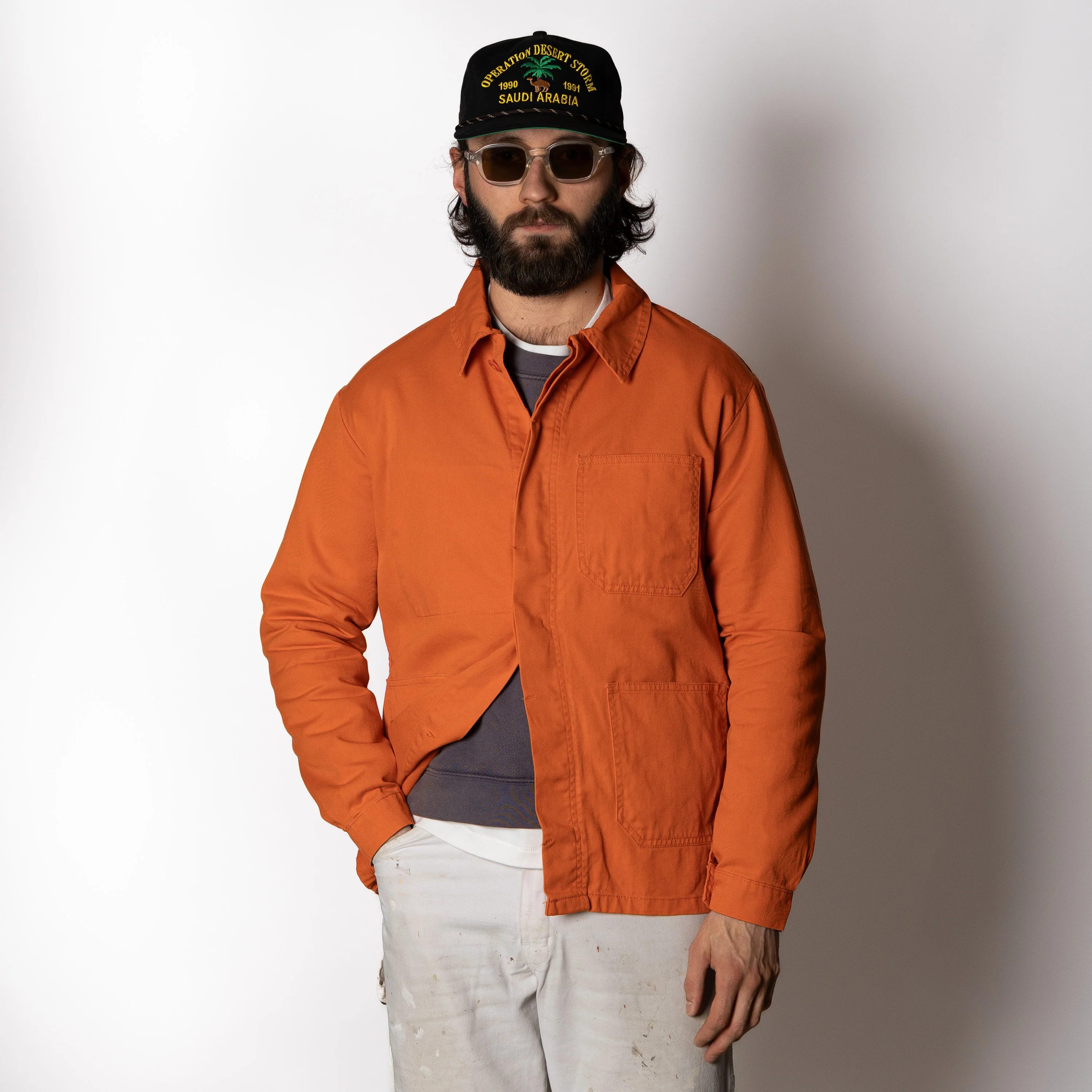 FRENCH CHORE JACKET - ORANGE - Image 3