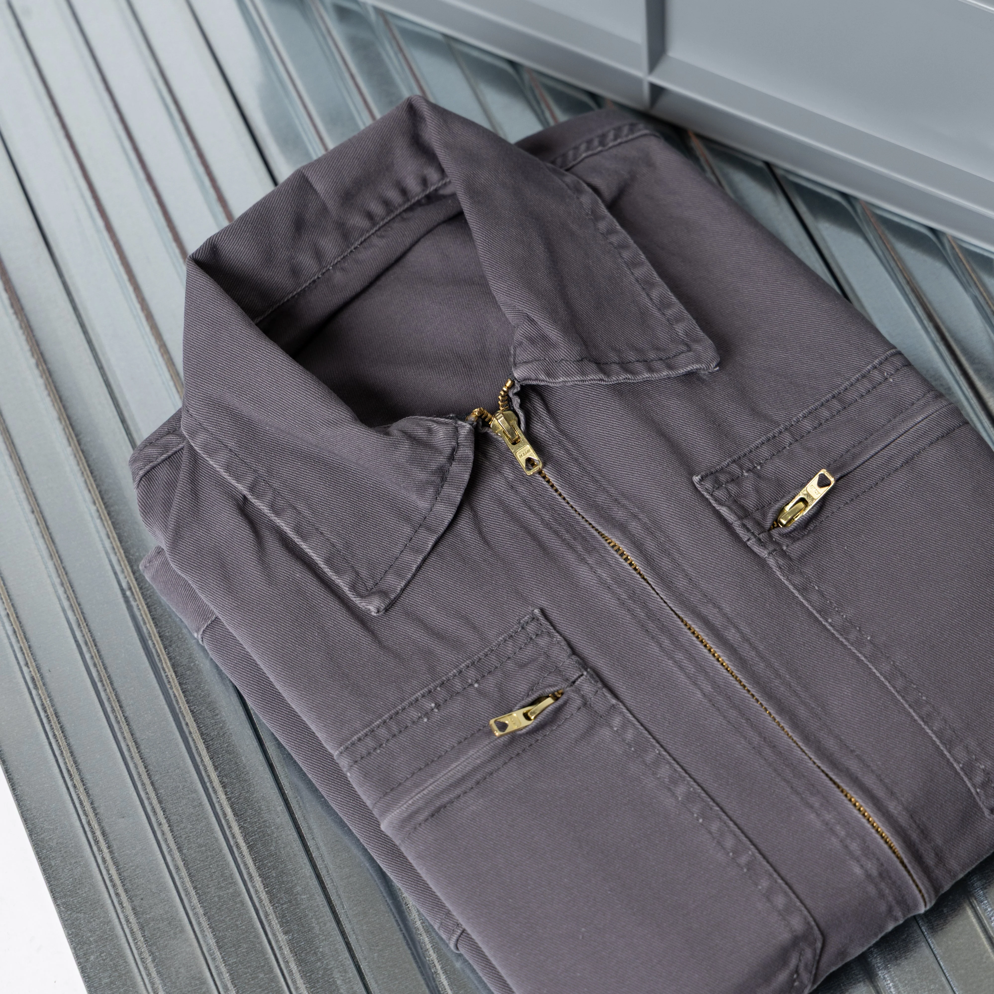 FRENCH ZIP WORK JACKET - GREY - Image 7