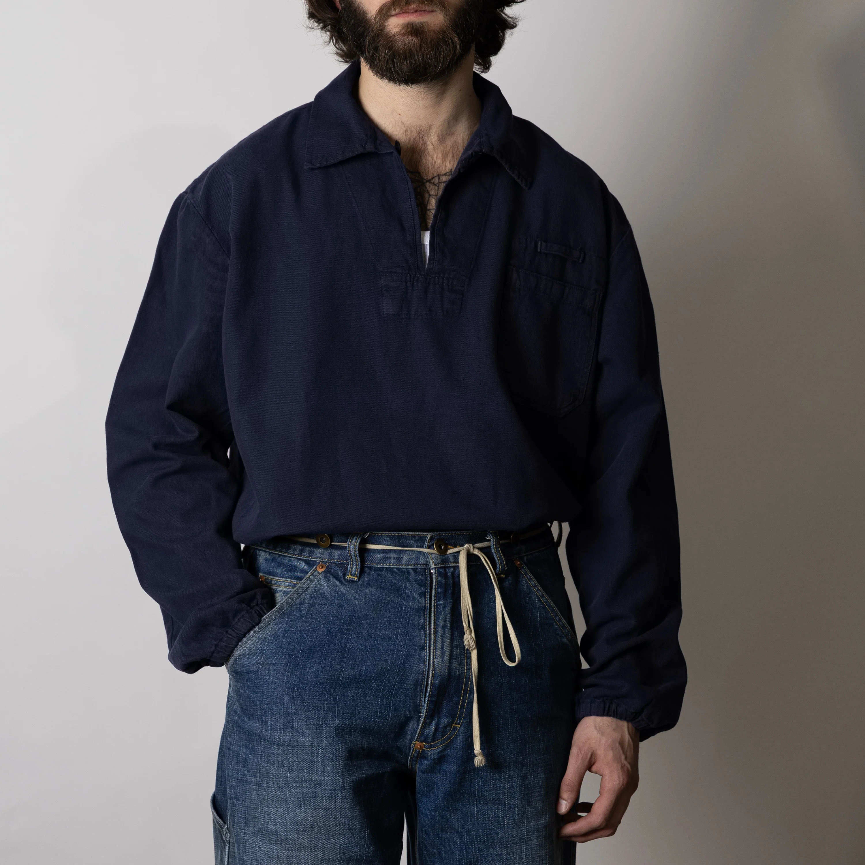 NAVY SAILOR WORK SHIRT - Image 5